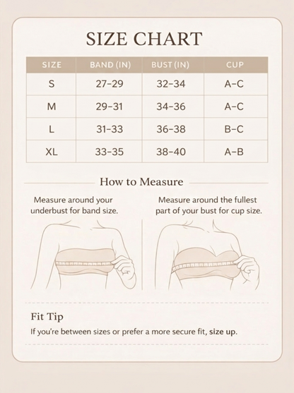 Bandeau Strapless Bra